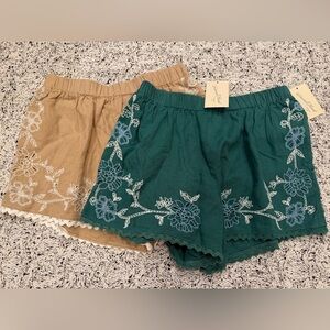 Women's Mid-Rise Cutwork Pull-On
Shorts - Universal Thread™ Two Pairs NWT